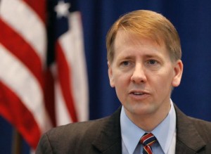 **FILE**File photo of Ohio's Attorney General Richard Cordray from Jan. 8, 2009 during his swearing-in ceremony in Columbus, Ohio. Ohio's appeal process for inmates sentenced to death is still too long and sometimes defeats the possibility of justice being done, Cordray told The Associated Press on Wednesday, April 1, 2009 (AP Photo/Kiichiro Sato)