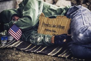 Homeless war veteran